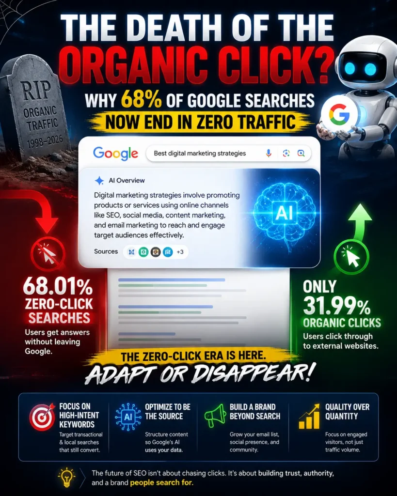68% of Google Searches End Without a Click